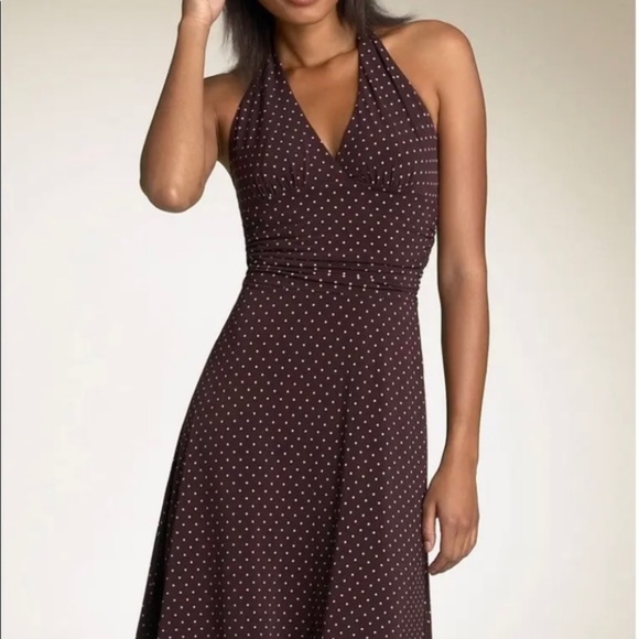 BCBGMaxAzria Dresses & Skirts - BGBG MaxAzria Polka Dot Halter Dress - S
